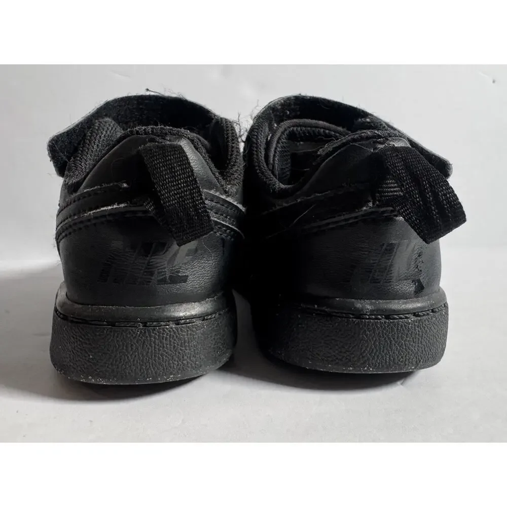 Nike Court Borough Low Recraft Toddler 9C Black Hook Loop Sneakers DV5458-002